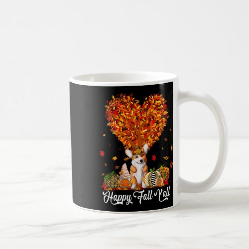 Fall Yall Fun Corgi Autumn Pumpkins  Coffee Mug