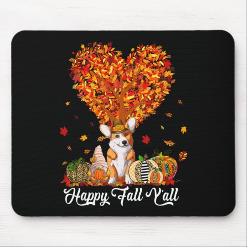 Fall Yall Fun Corgi Autumn Pumpkins  Mouse Pad