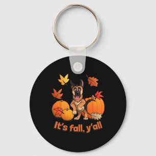 Fall Yall German Shepherd Puppy Keychain