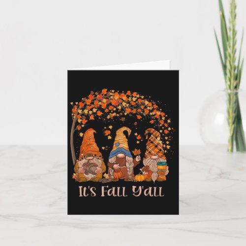 Fall Yall Gnome Autumn Gnomes Pumpkin Fall Season Card