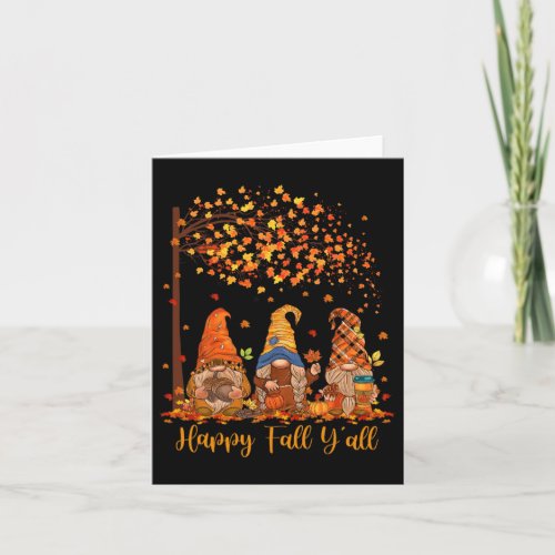 Fall Yall Gnome Autumn Gnomes Pumpkin Spice Seaso Card