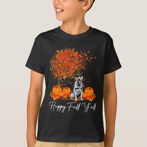 Fall Yall Pumpkin Australian Cattle Dog Thanksgiv T_Shirt