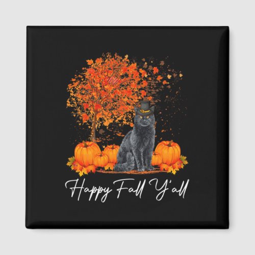 Fall Yall Pumpkin Cat Thanksgiving Rescue Pet  Magnet