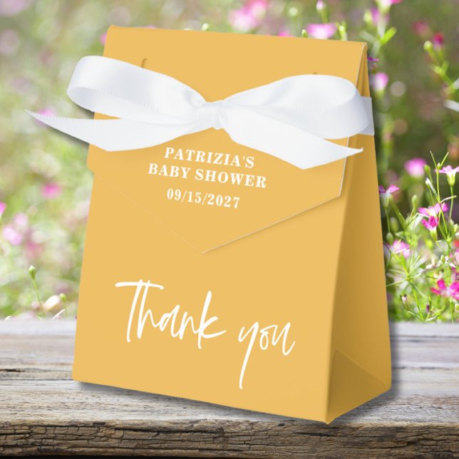 Fall Yellow Colored Baby Shower Favor Boxes (Creator Uploaded)