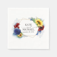 Fall Yellow Sunflower Floral Wedding