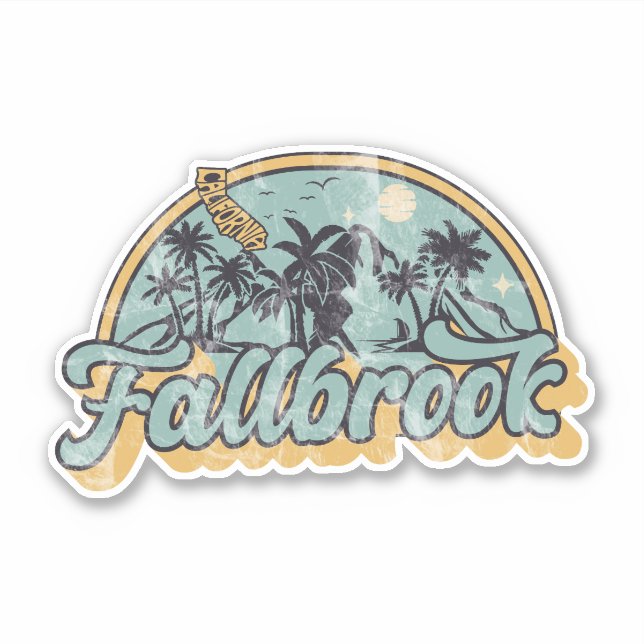 Fallbrook, California Sticker (Front)