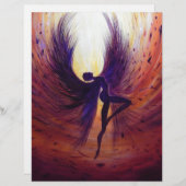 Fallen angel - contemporary painting (Front/Back)