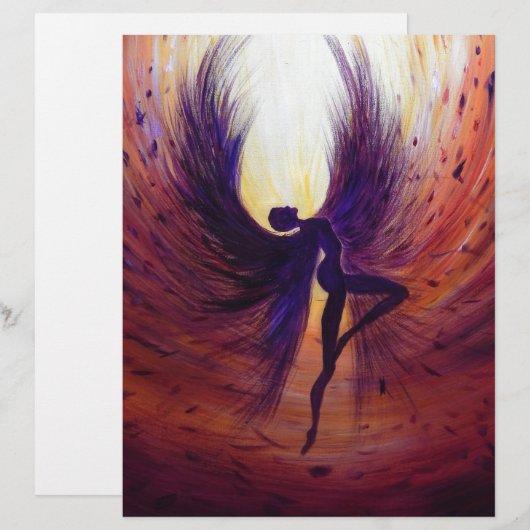 Fallen angel - contemporary painting (Front/Back)