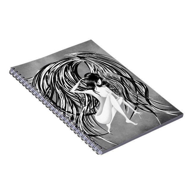 Fallen Angel gray  Notebook (Right Side)