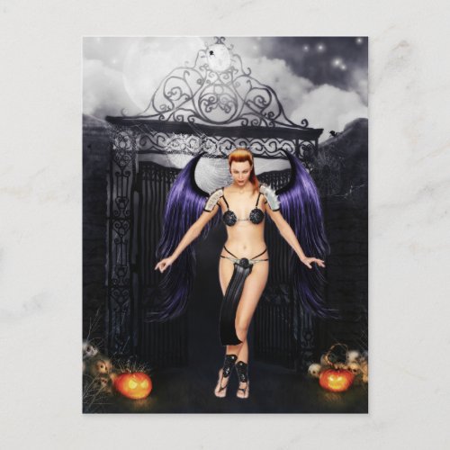 Fallen Angel Halloween Postcard