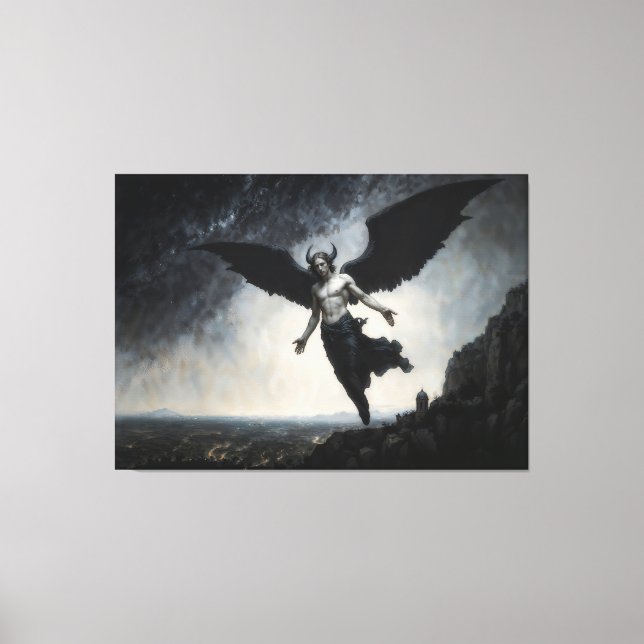Fallen Angel Lucifer Canvas Print (Front)