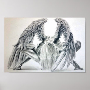 fallen angel sketches in pencil