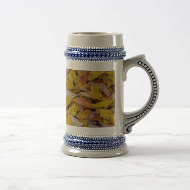 Fallen autumn leaves beer stein (Right)