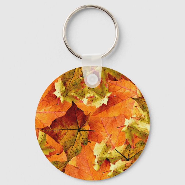 Fallen Autumn Leaves Keychain (Front)