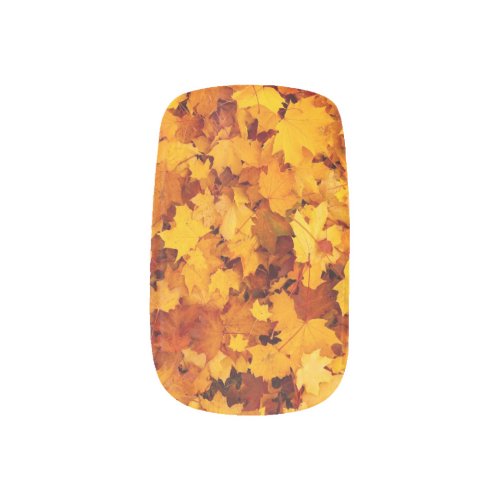 Fallen Autumn Leaves Minx Nail Art