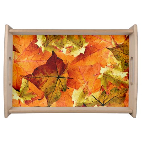 Fallen Autumn Leaves Serving Tray