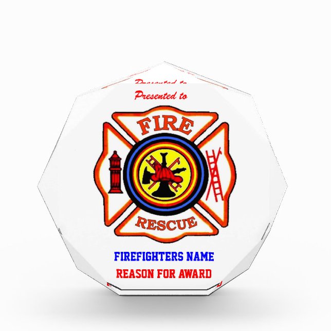 FALLEN BUT NOT FORGOTTEN ACRYLIC AWARD (Front)