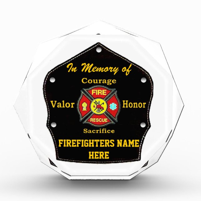 FALLEN BUT NOT FORGOTTEN AWARD (Front)