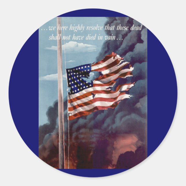 Fallen But Not Forgotten Classic Round Sticker (Front)