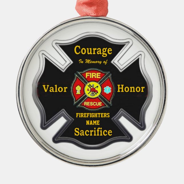 FALLEN BUT NOT FORGOTTEN METAL ORNAMENT (Front)