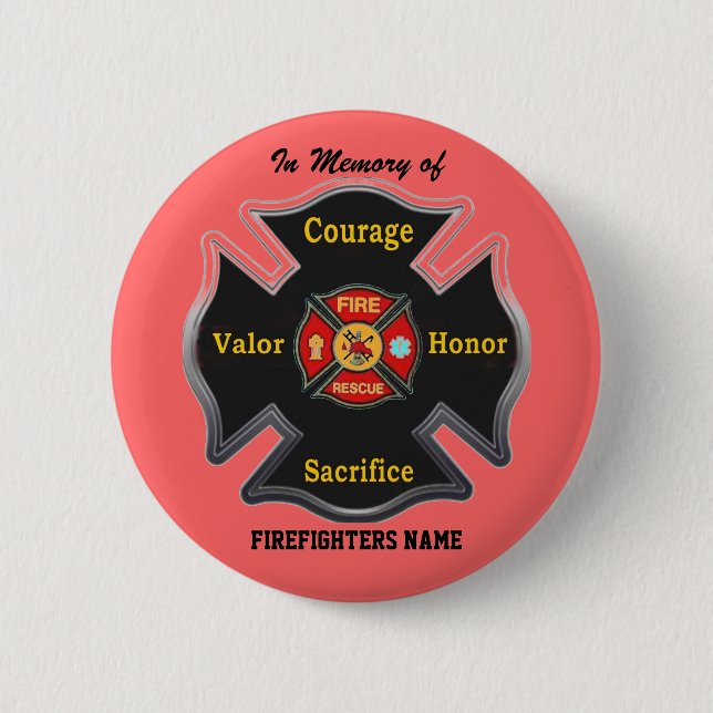 FALLEN BUT NOT FORGOTTEN PINBACK BUTTON (Front)