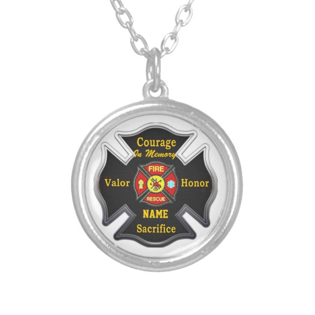 FALLEN BUT NOT FORGOTTEN SILVER PLATED NECKLACE (Front)