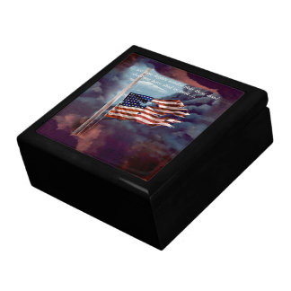 Fallen But Not Forgotten Smoke and Torn Flag Jewelry Box