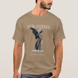 Fallen Dominion Gothic Angel Statue Dark Luxe T-Shirt