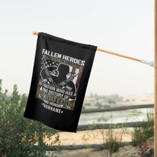 Fallen Heroes Represent the Character of a Nation House Flag