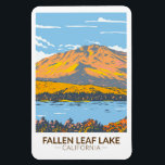 Fallen Leaf Lake California in Fall Vintage  Magnet<br><div class="desc">Fallen Leaf Lake vector art design. Fallen Leaf Lake is a mountain lake located in El Dorado County,  California.</div>