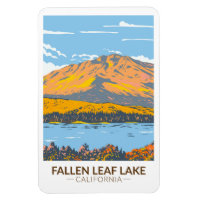 Fallen Leaf Lake California in Fall Vintage 