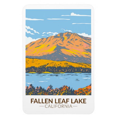 Fallen Leaf Lake California in Fall Vintage  Magnet