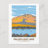 Fallen Leaf Lake California in Fall Vintage