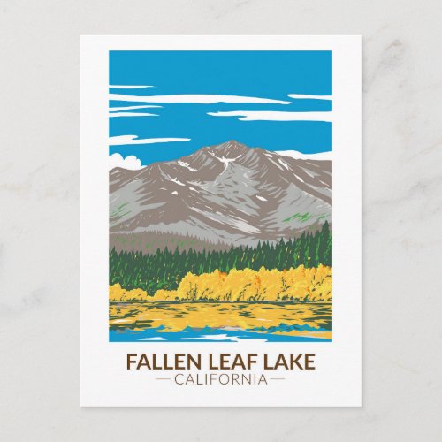 Fallen Leaf Lake California Vintage Postcard