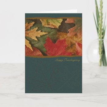 Fallen Leafs-thanksgiving Holiday Card by William63 at Zazzle