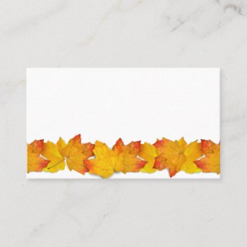 Fallen Leaves Blank Place Cards by fallcolors at Zazzle