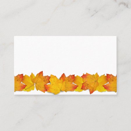 Fallen Leaves Blank Place Cards