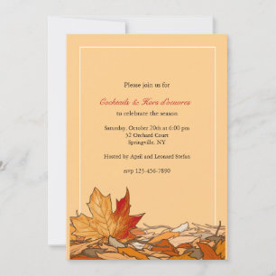 Fallen Leaves of Autumn Invitation