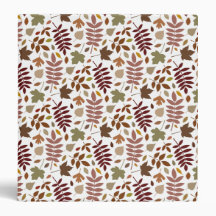 Fallen Leaves Pattern Fall Colors on White