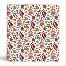 Fallen Leaves Pattern Fall Colors on White