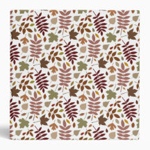 Fallen Leaves Pattern Fall Colors on White