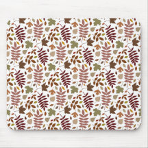 Fallen Leaves Rpt Pattern Fall Colors on White