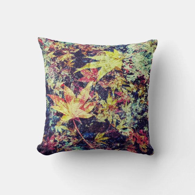 Fallen Leaves Throw Pillow (Front)