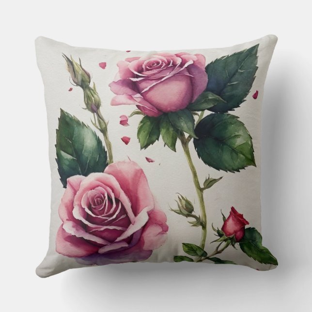 Fallen Love Throw Pillow (Back)