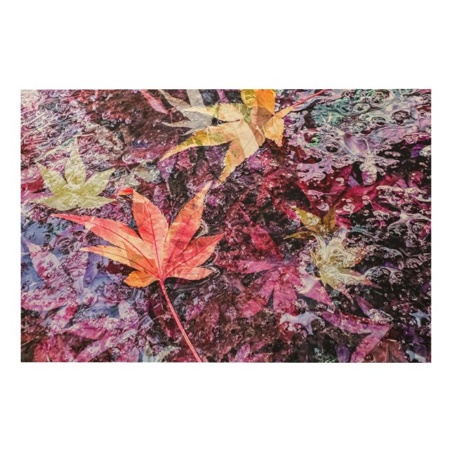 Fallen Maple Leaves Wood Wall Art (Front)