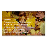 Fallen Maple Leaves Yellow Autumn Nature Business Card Magnet