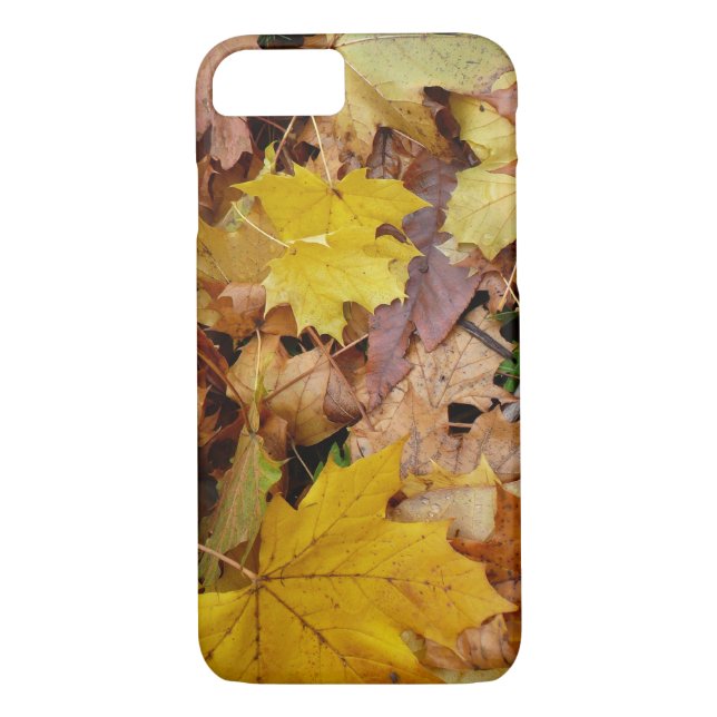 Fallen Maple Leaves Yellow Autumn Nature Case-Mate iPhone Case (Back)