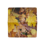 Fallen Maple Leaves Yellow Autumn Nature Checkbook Cover