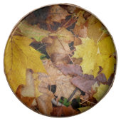 Fallen Maple Leaves Yellow Autumn Nature Chocolate Covered Oreo (Front)