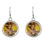 Fallen Maple Leaves Yellow Autumn Nature Earrings